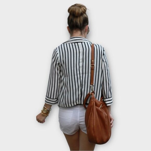 Urban Outfitters Ali & Kris Open Cropped Blazer in Blue Stripe Women’s Size S - Picture 11 of 11